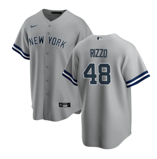Men's New York Yankees #48 Anthony Rizzo Grey Cool Base Stitched Baseball Jersey